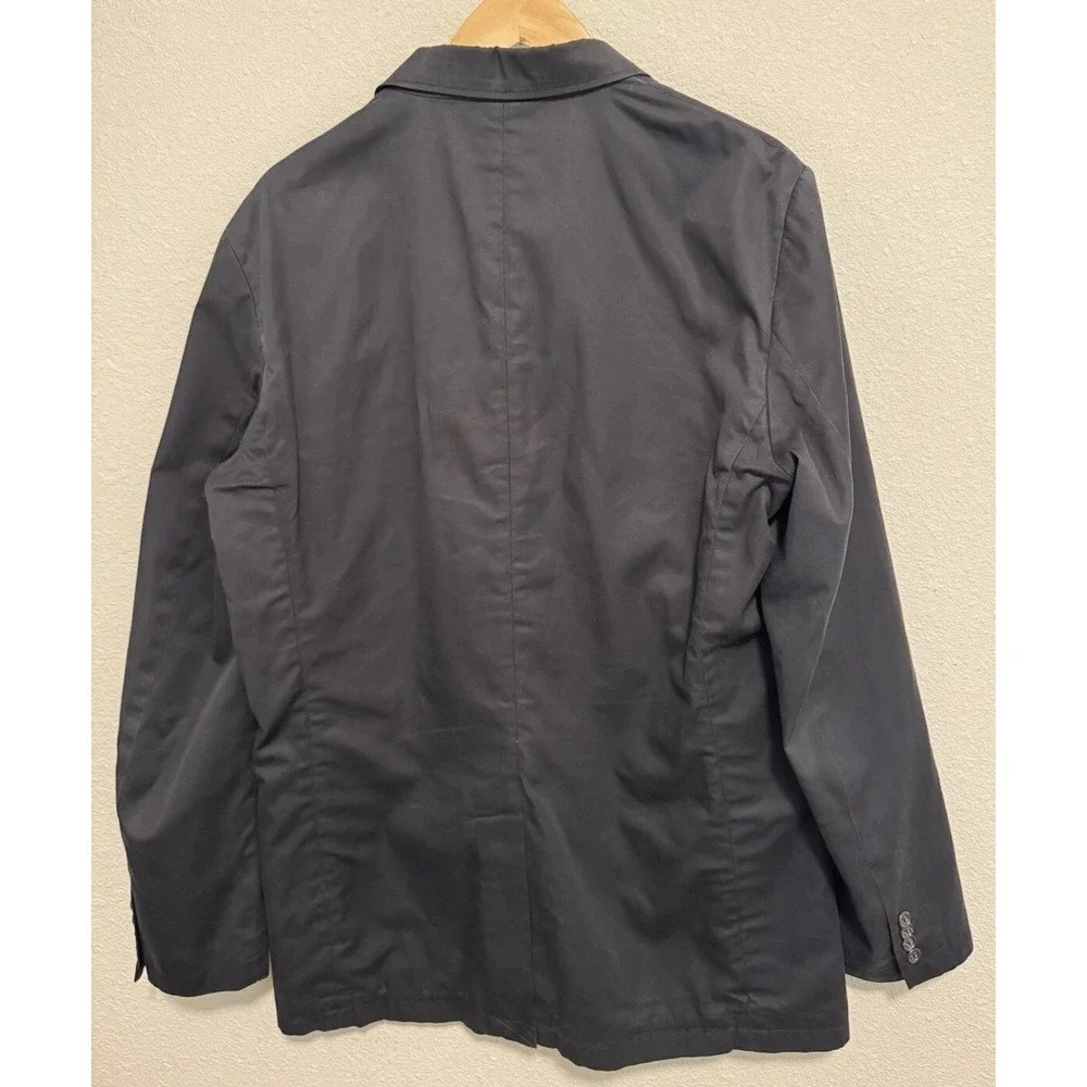 J Crew Clayton L-Tall Men's Black Sportcoat 3-Button Preppy‎ Cotton Jacket EUC